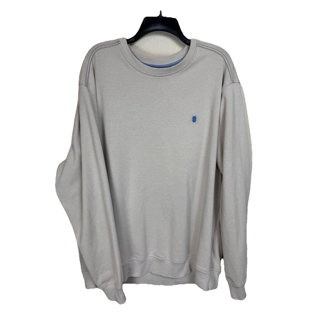 Izod Sweatshirt‎ Men's XXL Blue Advantage Performance Classic Crew Neck Stretch